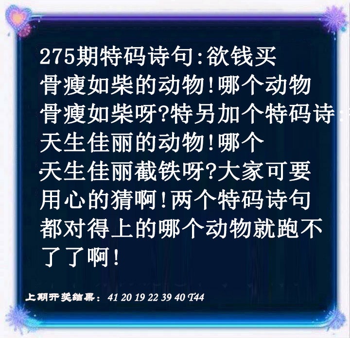 特码诗句